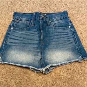 Madewell Faded Blue Denim Cutoff Shorts